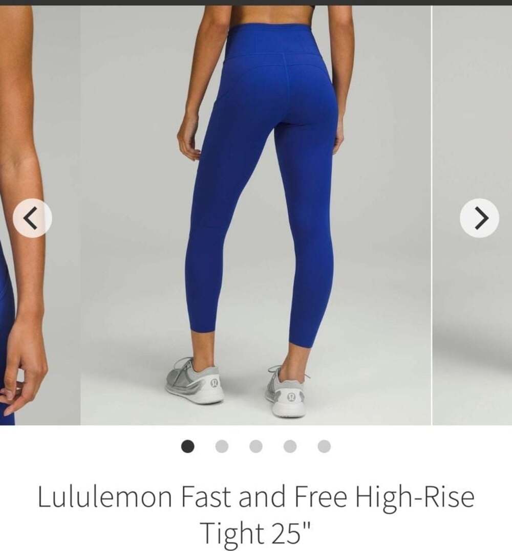 Lululemon Fast and Free High-Rise Tight 25" Psychic Blue Size 8